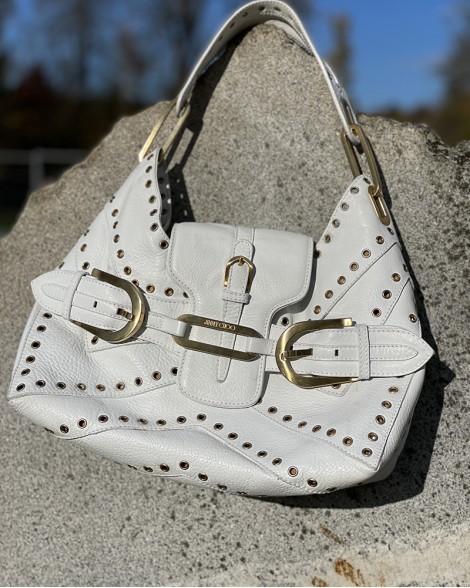 Kabelka dámská Jimmy Choo EYELET TULITA bílá